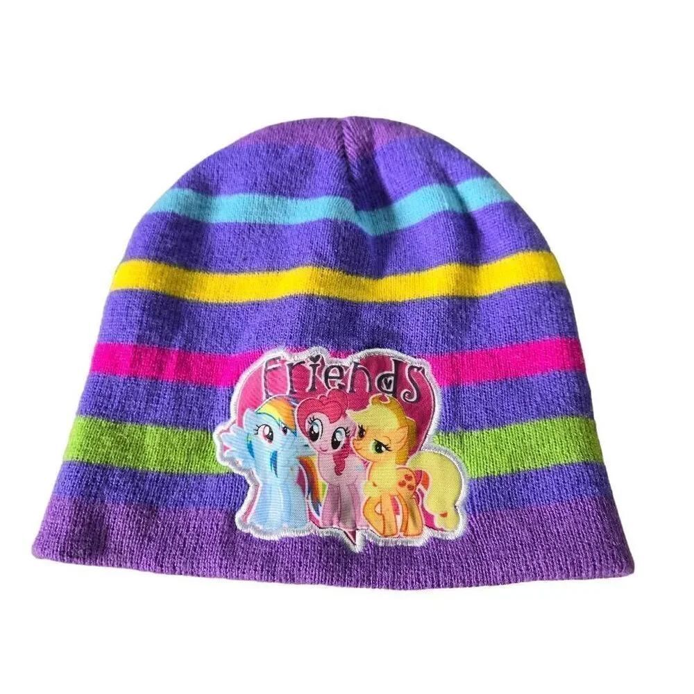 My Little Pony Rainbow Friends Girls Beanie Knit Stocking Cap Winter Kids Hat OS